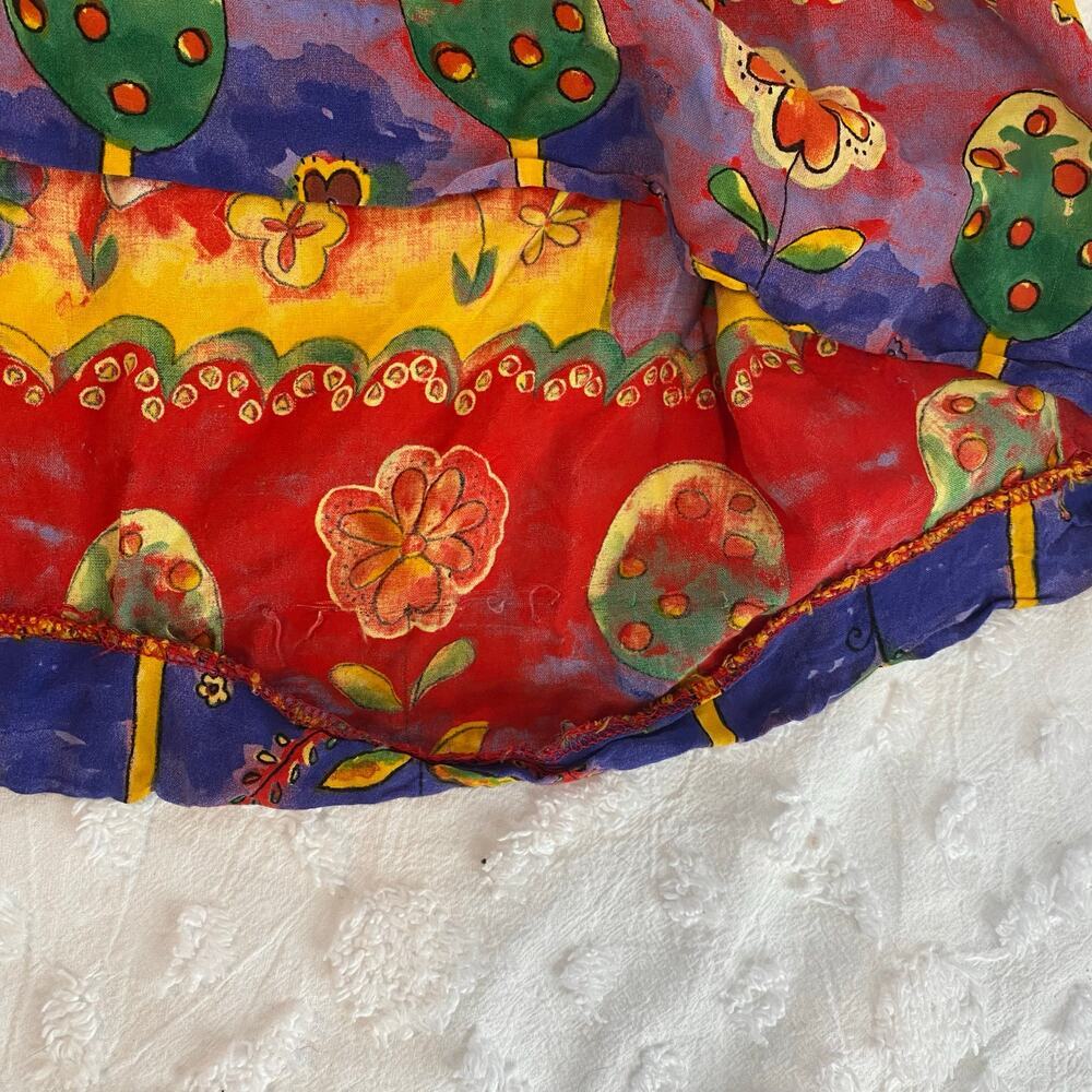 VTG Coldwater Creek Womens Sz XL Skirt Teacher Artsy Folk Art Ducks Cottagecore - Picture 8 of 8